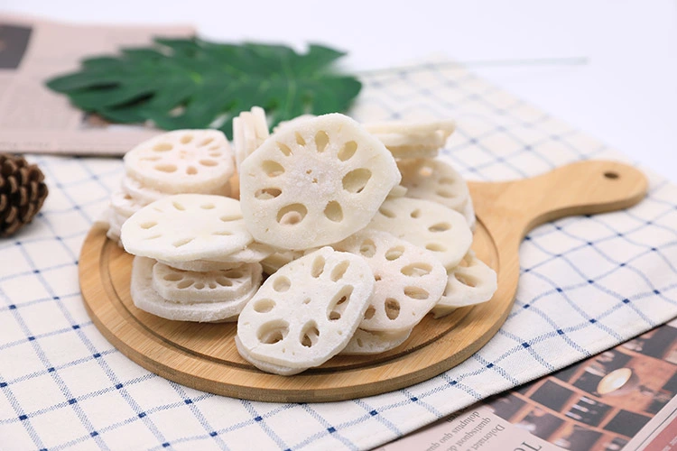 Sinocharm Brc a Approved IQF Lotus  Root Slice  Cut Frozen Lotus  Root